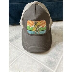 bear holding California State Mesh Snapback Trucker Cap Baseball Vintage Cobra